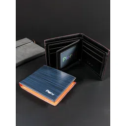 Pieru Men Striped PU Two Fold Wallet-picture-38