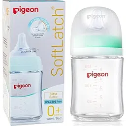 Pigeon Premium Glass Baby Feeding Bottle for New Born | Japan's No.1 Brand | Wide Neck | BPA Free | with Added Anti-Colic Nipple | Infants | Toddlers | 0 Months+ Babies |160 ml-picture-10