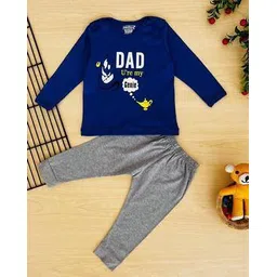 piku store Typographic Print T-Shirt with Joggers-picture-40