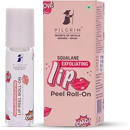 Pilgrim Spanish Squalane Lip Peel Roll-on with lactic acid & hyaluronic acid |Squalane exfoliating lip peel for soft & glossy lips | Hydrating dry & flaky lips |Women & Men's | 6 ml (Transparent)-image-2