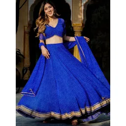 Piludi Printed Semi-Stitched Lehenga & Unstitched Blouse With Dupatta-picture-28