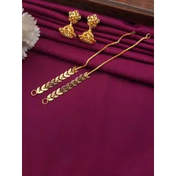 PINAAKA DARINI Gold Plated Circular Drop Earrings-picture-10