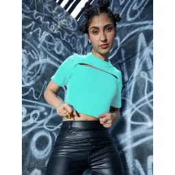 Pinacolada Blue Cotton Regular Fit Top-picture-12