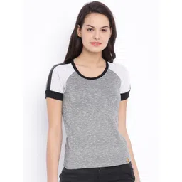 pinacolada Campus Sutra Colourblocked Round Neck Cotton Top-picture-34