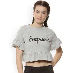 pinacolada Campus Sutra Typography Print Flared Sleeve Cotton Top-picture-18