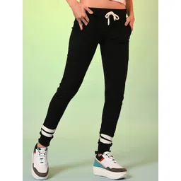pinacolada Campus Sutra Women Black Solid Running Slim Fit Trackpants-picture-23