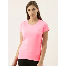 pinacolada Campus Sutra Women Pink Solid Round Neck Rapid-Dry Training T-shirt-picture-30