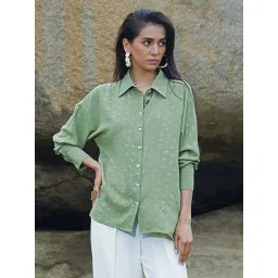 Pinacolada Green Regular Fit Printed Shirt-picture-35