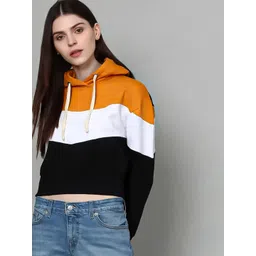 PINACOLADA Women Colourblocked Hooded Sweatshirt-picture-28