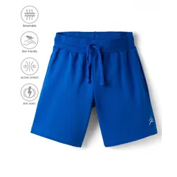 Pine Active Cotton Knit Bio Wash Knee Length Solid Color Shorts - Royal Blue-picture-15