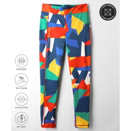 Pine Active Full Length Super Stretch Abstract Printed Leggings - Multicolor-picture-17