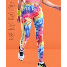 Pine Active Full Length Super Stretch Leggings - Yellow & Blue-picture-18