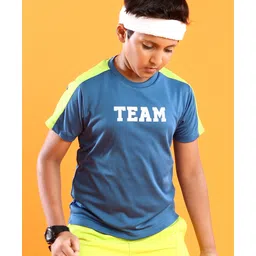 Pine Active Half Sleeves Team Printed T Shirt - Blue Green-picture-10