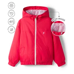 Pine Active Knit Full Sleeve Ultra Comfort Athleisure Hooded Jacket - Red-picture-26