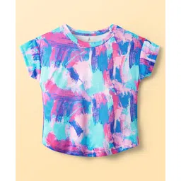 Pine Active Knit Half Sleeves Printed T-Shirt - Blue-picture-27