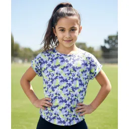 Pine Active Knit Half Sleeves Printed T-Shirt - Multicolor-picture-26