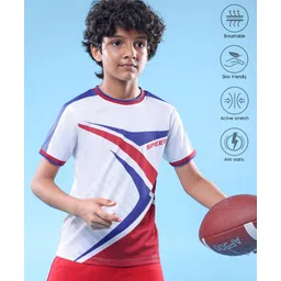 Pine Active Knit Half Sleeves Printed T-Shirt - White-picture-22