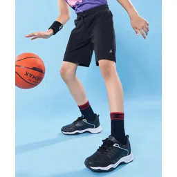 Pine Active Woven Above Knee Length Solid Color Shorts - Navy Blue-image-0