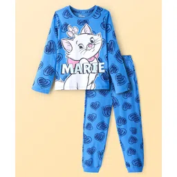 Pine Kids Disney Full Sleeves Night Suit With Aristocats Marie Graphics - Blue-picture-17