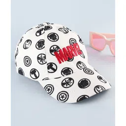 Pine Kids Marvel 100% Cotton Summer Cap With Avengers Print White - Diameter 53 cm-picture-11