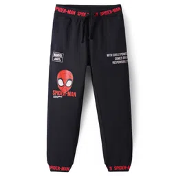 Pine Kids Marvel Lycra Woven Full Length Lounge Pants With Spider-Man Graphics - Black-picture-28