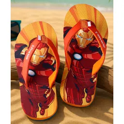 Pine Kids Marvel Slip On Flip Flops With Iron Man Print - Red-picture-26