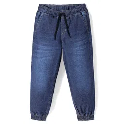 Pine Kids Cotton Blend Woven Full Length Solid Color Denim Jeans - Dark Blue-picture-35