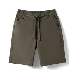 Pine Kids Cotton Elastane Woven Above Knee Length Shorts - Olive Green-picture-22