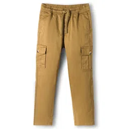 Pine Kids Cotton Elastane Woven Full Length Solid Color Trousers Cargo Pocket - Khaki-picture-20