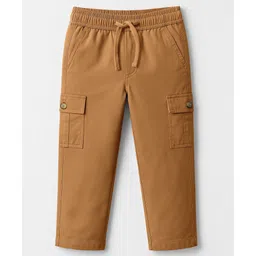 Pine Kids Cotton Elastane Woven Full Length Solid Colour Trouser Pant - Khaki-picture-35
