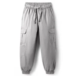 Pine Kids Cotton Elastane Woven Full Length Trouser With Cargo Pockets - Grey-picture-11