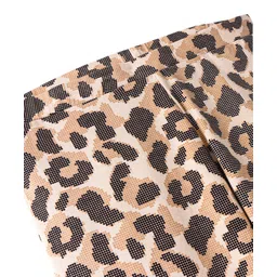 Pine Kids Cotton Spandex Full Length Stretchable Leggings Leopard Print - Beige image 3