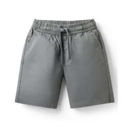 Pine Kids Cotton Woven Above Knee Length Solid Color Shorts - Grey-picture-15