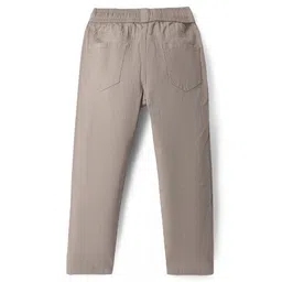 Pine Kids Cotton Woven Full Length Solid Colour Trouser - Beige image 3
