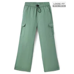 Pine Kids Cotton Woven Full Length Solid Trouser - Mint-picture-16