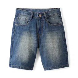 Pine Kids Denim Woven Above Knee Length Shorts Solid Color - Blue-picture-24