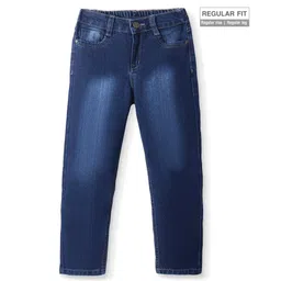 Pine Kids Denim Woven Full Length Solid Color Jeans - Navy Blue-picture-10