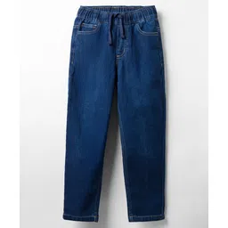 Pine Kids Denim Woven Full Length Solid Color Washed Jeans - Blue-picture-24