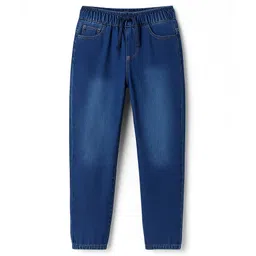 Pine Kids Denim Woven Full Length Solid Color Washed Jeans - Blue-picture-30