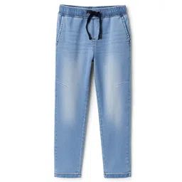 Pine Kids Denim Woven Full Length Solid Color Washed Jeans - Light Blue-picture-28