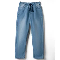 Pine Kids Denim Woven Full Length Solid Color Washed Jeans - Light Blue-picture-22