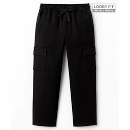 Pine Kids Denim Woven Full Length Washed Jeans - Black-picture-17