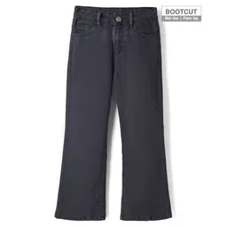 Pine Kids Denim Woven Full Length Washed Jeans - Black-picture-21