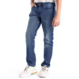 Pine Kids Denim Woven Full Length Washed Jeans - Dark Blue-picture-15