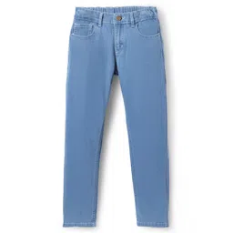 Pine Kids Denim Woven Full Length Washed Jeans - Light Blue-picture-17