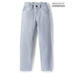 Pine Kids Denim Woven Full Length Washed Jeans - Light Blue-picture-24