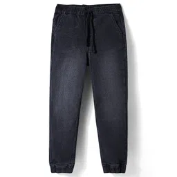 Pine Kids Denim Woven Full Length Washed Jeans With Stretch - Black-picture-39