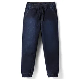 Pine Kids Denim Woven Full Length Washed Jeans With Stretch - Navy Blue-picture-40