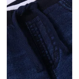 Pine Kids Denim Woven Washed Full Length Solid Colour Jeans - Navy Blue image 3
