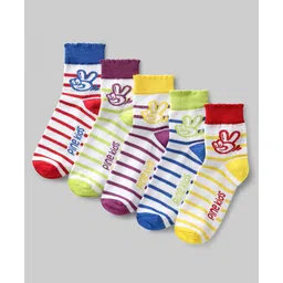 Pine Kids Knit Ankle Length Striped Socks Pack of 5 (Color May Vary)-image-43